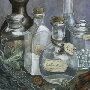 En af de fire illustrationer der blev anvendt på forsiden